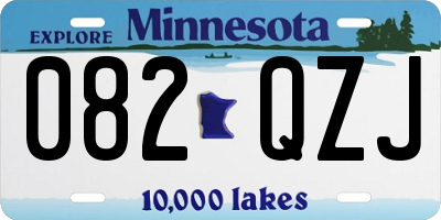 MN license plate 082QZJ