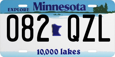 MN license plate 082QZL