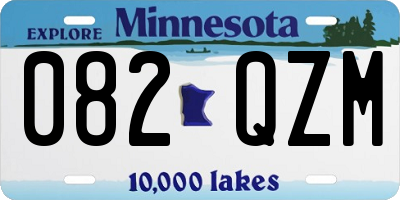 MN license plate 082QZM
