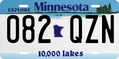 MN license plate 082QZN