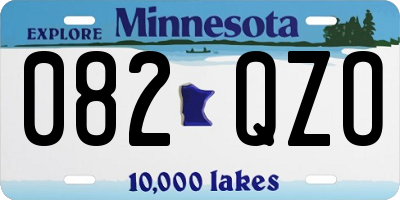MN license plate 082QZO