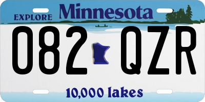 MN license plate 082QZR