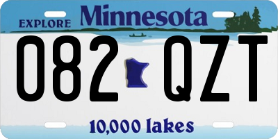 MN license plate 082QZT