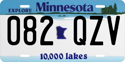 MN license plate 082QZV