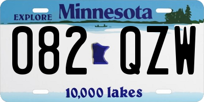 MN license plate 082QZW