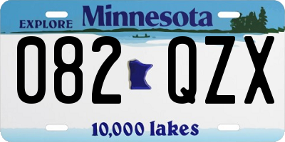 MN license plate 082QZX
