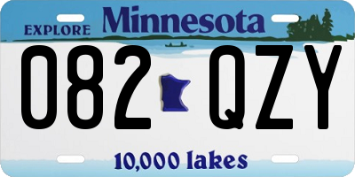 MN license plate 082QZY