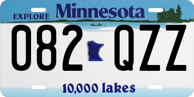 MN license plate 082QZZ