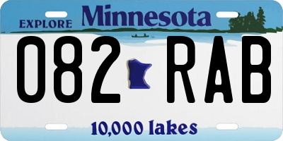 MN license plate 082RAB