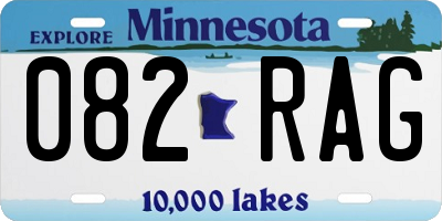 MN license plate 082RAG