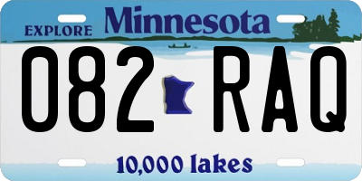 MN license plate 082RAQ
