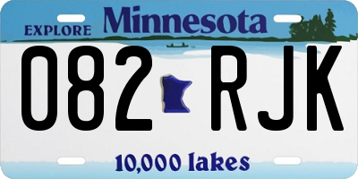 MN license plate 082RJK