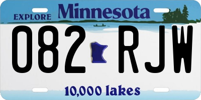 MN license plate 082RJW