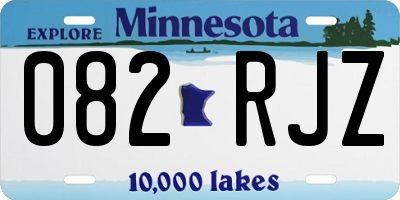 MN license plate 082RJZ