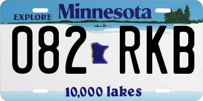 MN license plate 082RKB