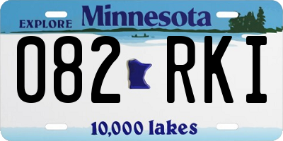 MN license plate 082RKI