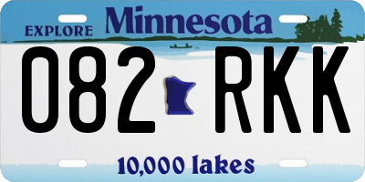 MN license plate 082RKK