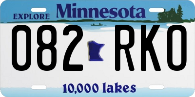 MN license plate 082RKO