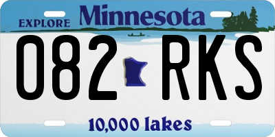 MN license plate 082RKS