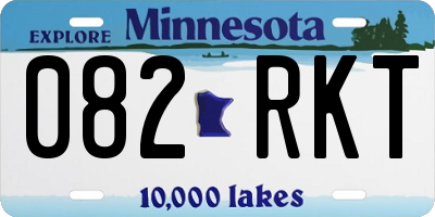 MN license plate 082RKT