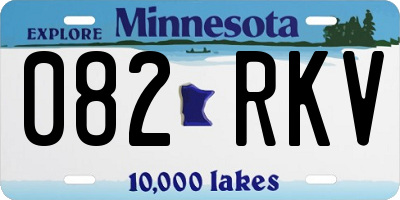 MN license plate 082RKV