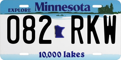 MN license plate 082RKW