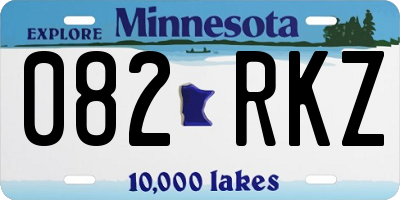MN license plate 082RKZ
