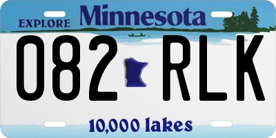 MN license plate 082RLK