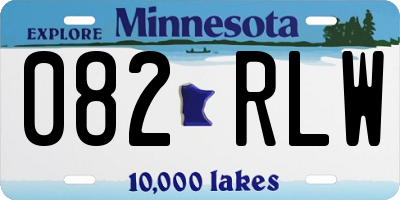MN license plate 082RLW