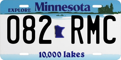 MN license plate 082RMC