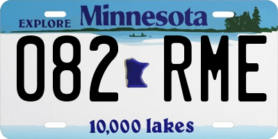 MN license plate 082RME