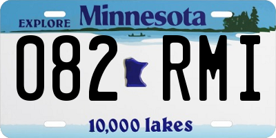 MN license plate 082RMI
