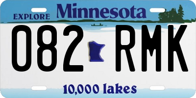 MN license plate 082RMK