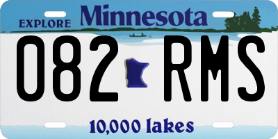 MN license plate 082RMS