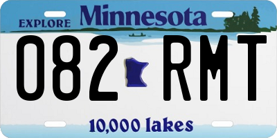 MN license plate 082RMT
