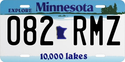 MN license plate 082RMZ