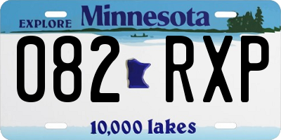 MN license plate 082RXP