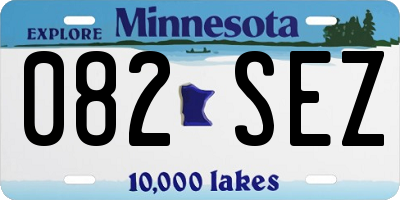 MN license plate 082SEZ