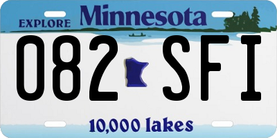 MN license plate 082SFI
