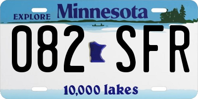 MN license plate 082SFR