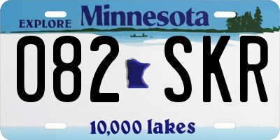 MN license plate 082SKR