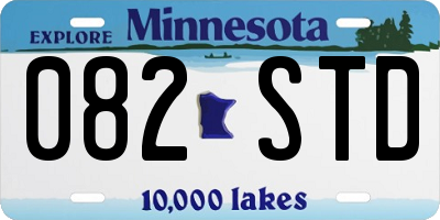 MN license plate 082STD