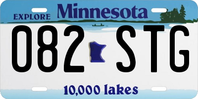 MN license plate 082STG