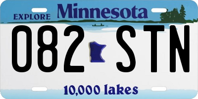 MN license plate 082STN