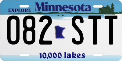 MN license plate 082STT