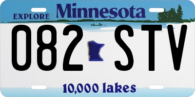 MN license plate 082STV