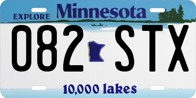 MN license plate 082STX