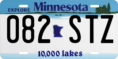 MN license plate 082STZ