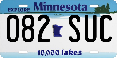 MN license plate 082SUC