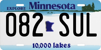 MN license plate 082SUL